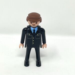 Vintage 1997 Playmobil Police Officer Figure - Traffic Cop Action Figure